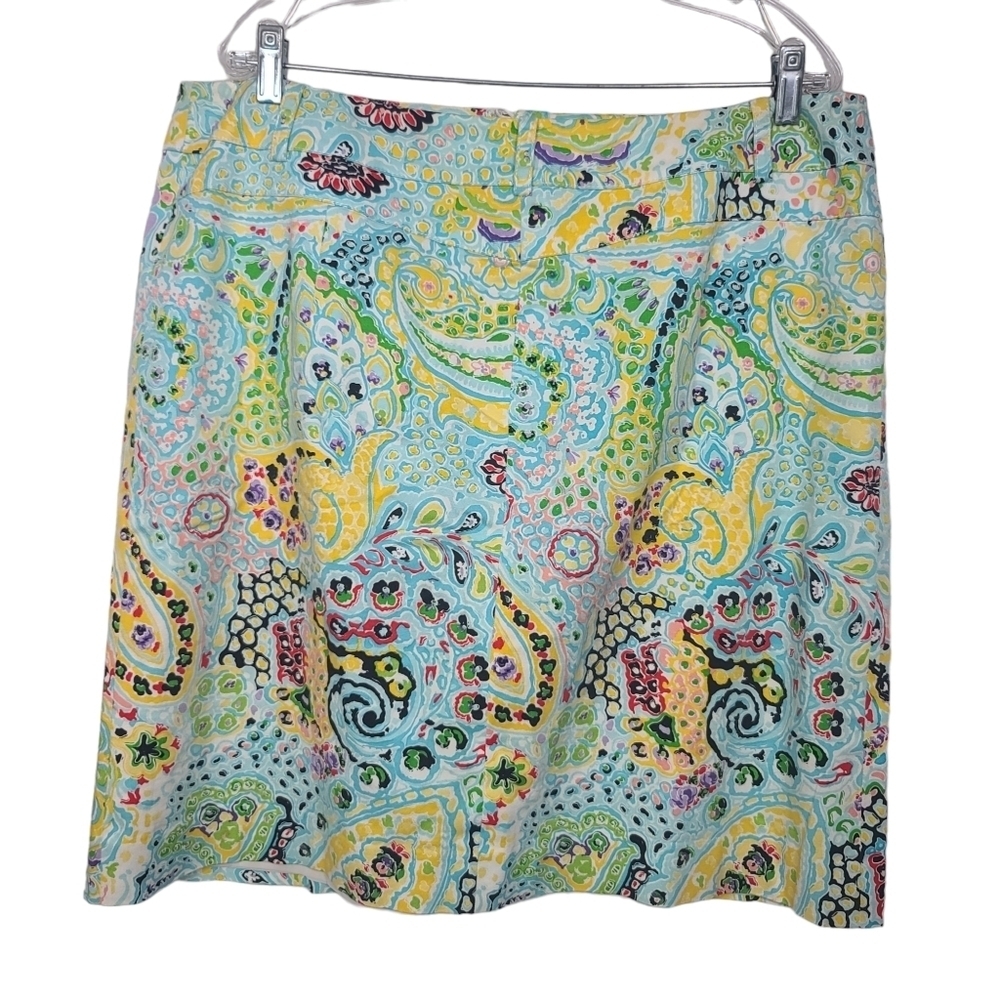 Carlisle Paisley Colorful Front Zipper Pencil Skirt 18 - Picture 5 of 7